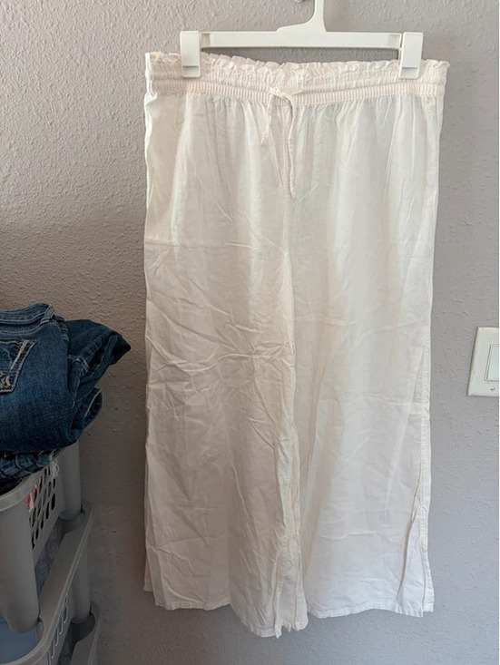 CALIA Denim - Calia white wide leg linen/rayon pants size L. 26in inseam